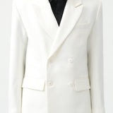 CLASSIC ⁠WHITE DOUBLE BREASTED BLAZER