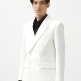 CLASSIC ⁠WHITE DOUBLE BREASTED BLAZER