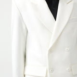 CLASSIC ⁠WHITE DOUBLE BREASTED BLAZER
