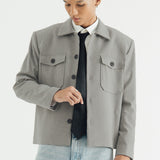 GREY OVERSIZED OUTER