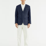 LAPELLES SLIM FIT BLAZER IN SOFT DENIM