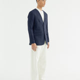 LAPELLES SLIM FIT BLAZER IN SOFT DENIM