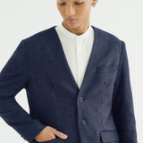 LAPELLES SLIM FIT BLAZER IN SOFT DENIM