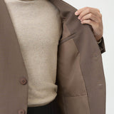 LAPELLES SLIM FIT BLAZER IN WALNUT