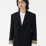 BLZR.ID X PEANUTS ANXIETIES BLACK BLAZER