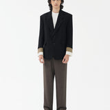 BLZR.ID X PEANUTS ANXIETIES BLACK BLAZER