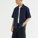 ZIPPER OVERSIZED SHIRT IN DENIM