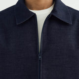 ZIPPER OVERSIZED SHIRT IN SOFT DENIM