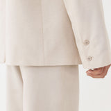 🌳 LINEN BASIC OVERSIZED BLAZER IN BEIGE
