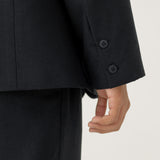 🌳 LINEN BASIC OVERSIZED BLAZER IN BLACK