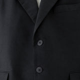 🌳 LINEN BASIC OVERSIZED BLAZER IN BLACK