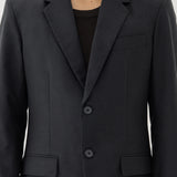 🌳 LINEN BASIC SLIM FIT BLAZER IN BLACK