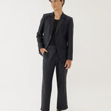 🌳 LINEN BASIC SLIM FIT BLAZER IN BLACK