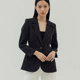 MICHELLE BLACK STRIPE BLAZER