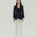 MICHELLE BLACK STRIPE BLAZER
