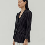 MICHELLE BLACK STRIPE BLAZER
