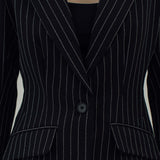 MICHELLE BLACK STRIPE BLAZER