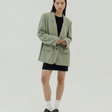 KNIT SAGE OVERSIZED BLAZER
