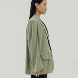 KNIT SAGE OVERSIZED BLAZER