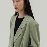 KNIT SAGE OVERSIZED BLAZER