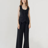 CLAIRE BLACK VEST SET