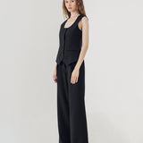 CLAIRE BLACK VEST SET
