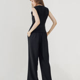 CLAIRE BLACK VEST SET