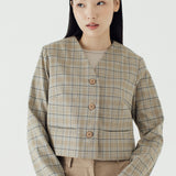 MOON TAN CROP BLAZER