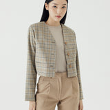 MOON TAN CROP BLAZER