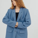 PARK BLUE OVERSIZED BLAZER