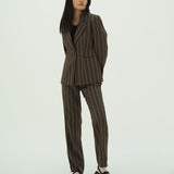 GRETA BROWN STRIPE SET