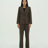 GRETA BROWN STRIPE SET