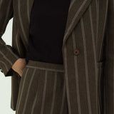 GRETA BROWN STRIPE SET