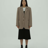 OLSON PEANUT OVERSIZED BLAZER