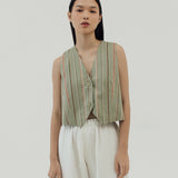 YURI SAGE LINEN VEST