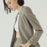 KIERA KHAKI GREY BLAZER