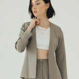 KIERA KHAKI GREY BLAZER