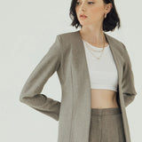 KIERA KHAKI GREY BLAZER